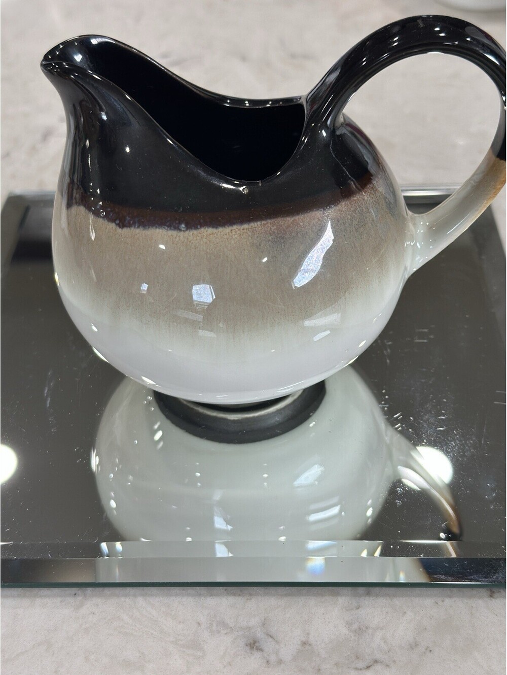 Sango mid-century style stoneware three-tone reactive glaze Creamer 4932